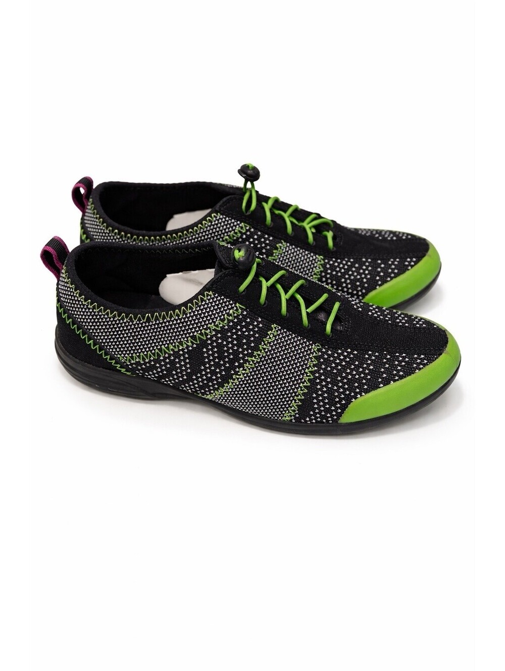 Urbane Sneakers Black Green Nursing Shoes Comfort Non Slip Women's Size 39 US 8